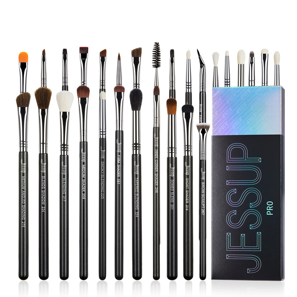 Jessup Eye Makeup Brushes set Professional Eye Blending Brush Synthetic Blends Shadow Crease Pencil Smoky T338
