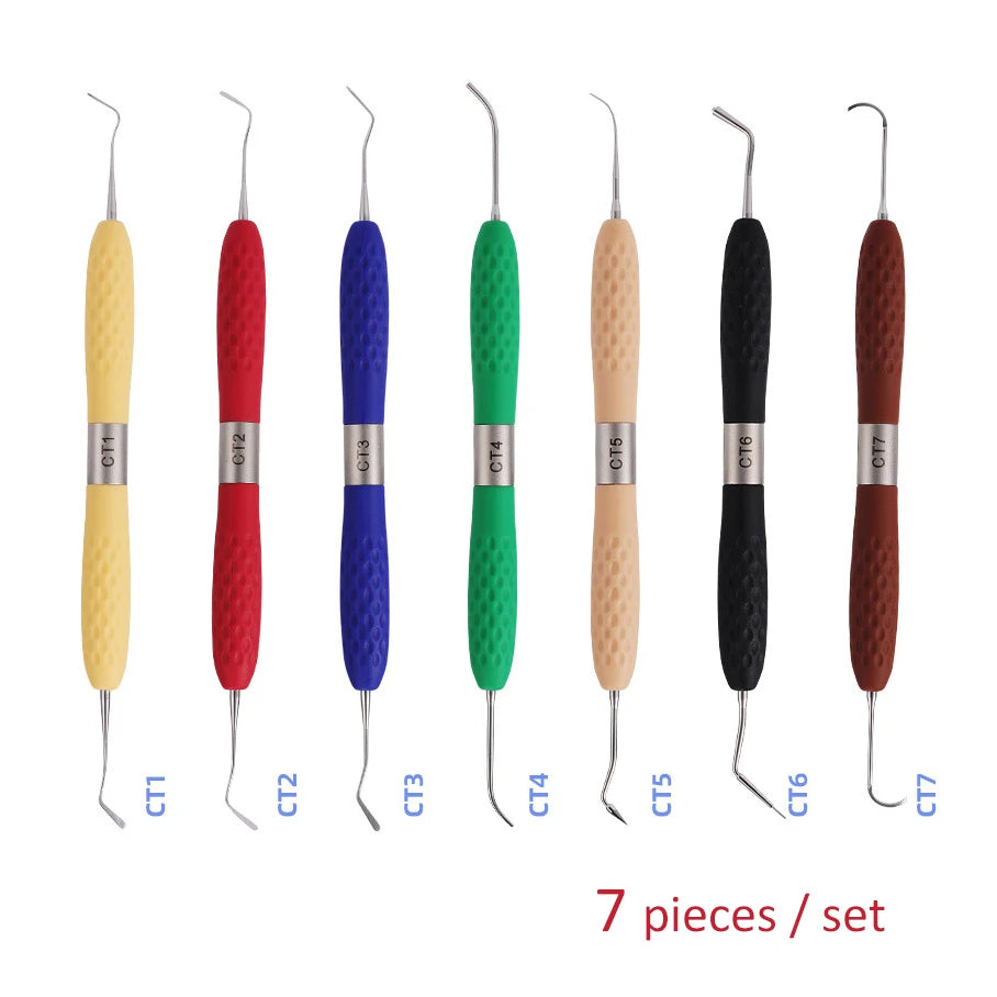 Dental Resin Spatulas Resin Filler Aesthetic Restoration Kit Silicone Handle For LM Resin Knife Plastic Dresser Dentistry Tool
