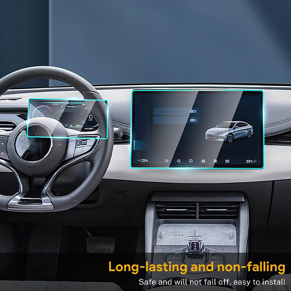 For BYD Seal 2023-2025 Instrument and Navigation Screen HD Tempered Glass Protector Display Screen Protection Accessories
