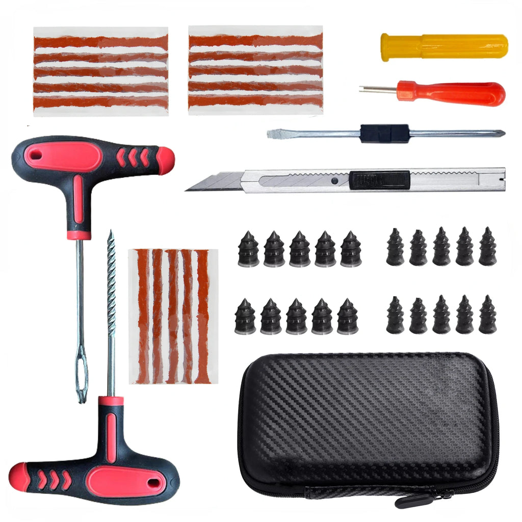 New Car Tire Repair Kit Puncture Plug Tools Tyre Puncture Emergency for Universal Tire Strips Stiring Glue Repair Tool Kit