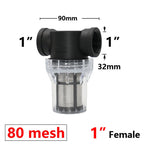 IBC Tank Tap Water Filter Strainer, 1/2 3/4 1 Inch, S60 Adapter for Garden Irrigation