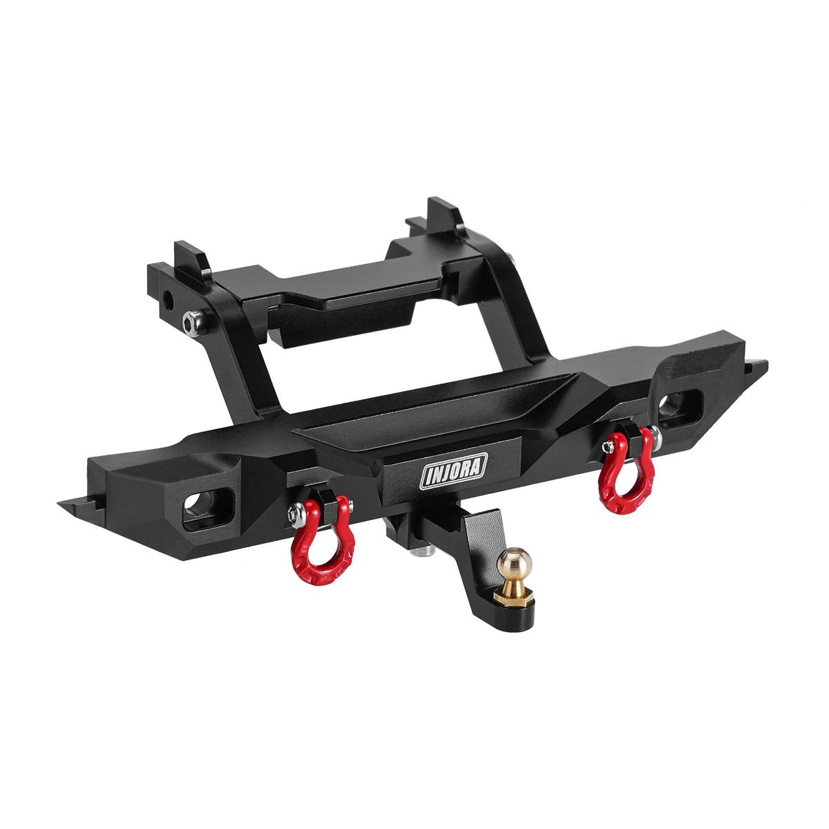 INJORA CNC Aluminum Front Rear Bumper with Lights for 1/18 RC Crawler TRX4M Defender Upgrade (4M-88)