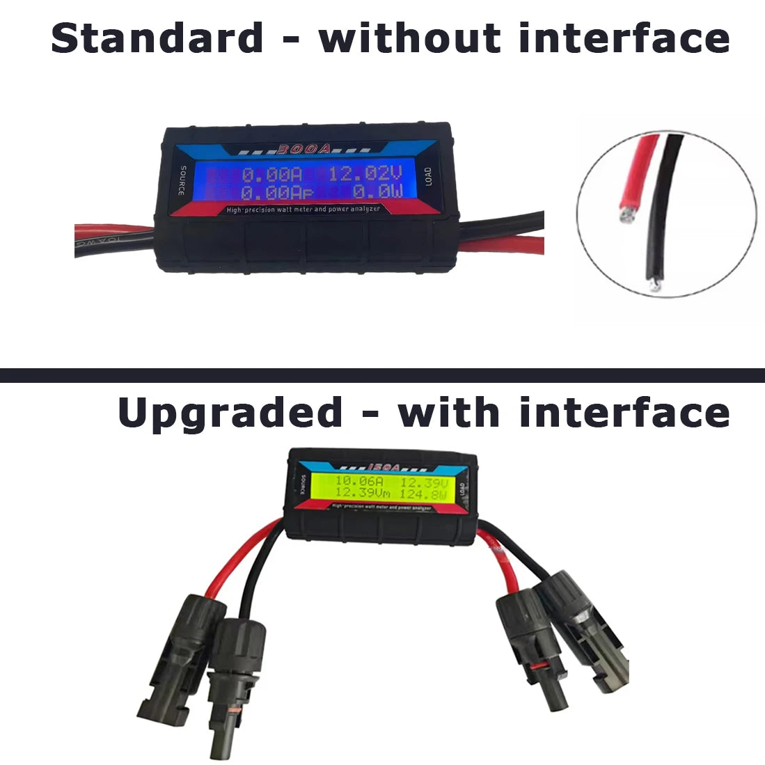 150A 200A 300A Digital Electrical Solar Panel LCD Screen Power Analyzer Backlight RC Watt Meter Reusable Voltmeter