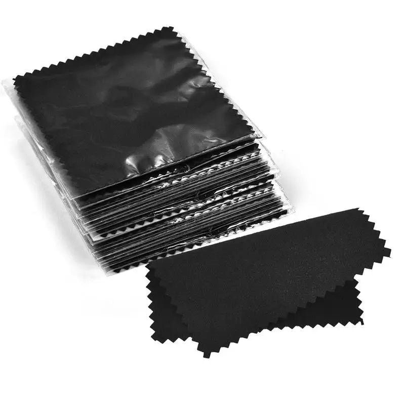 10Pcs/pack Multi Size Silver Polishing Cloth Jewelry Cleaning Anti Tarnish Reusable Soft Wiping Cloth Keep Jewelry Shining Tools