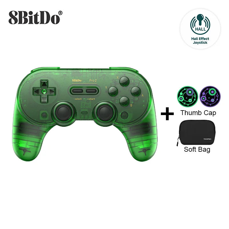 8Bitdo Pro 2 Hall Effect Joystick Bluetooth Controller Wireless Gamepad for Switch /Switch 2 PC macOS Android Steam Raspberry Pi