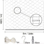 1set Different Sizes Transparent Cat Safety Net with Accessories for Balcony and Stairs - Prevents Pet Falls and Escapes