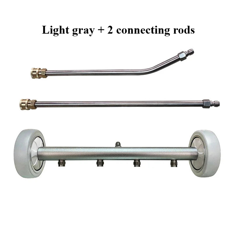 16in undercarriage pressure washer water broom 5000 PSI with 2 extension rods, 3pc set