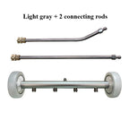 16in undercarriage pressure washer water broom 5000 PSI with 2 extension rods, 3pc set