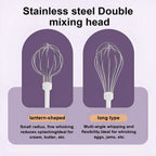 Electric Egg Beater Wireless Electric Food Mixer Handheld Mixer with 3 Speed Settings Baking Dough Cake Cream Milk Whisk