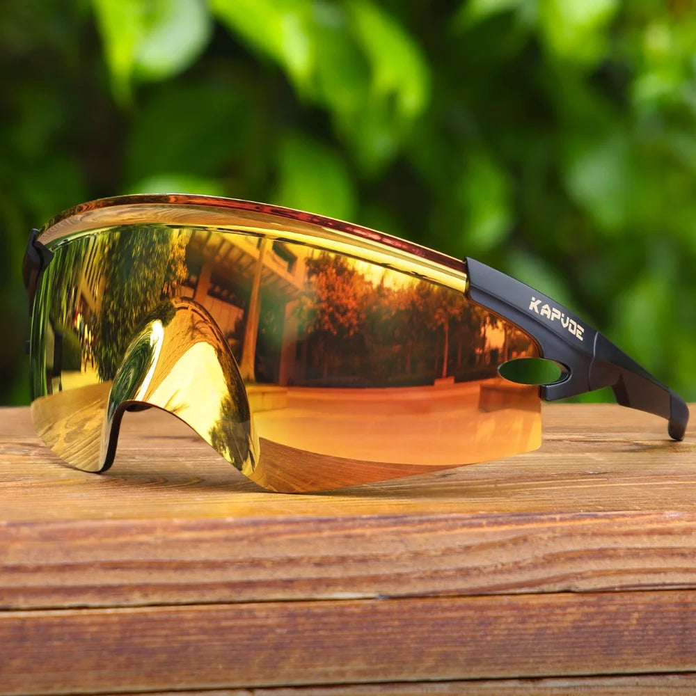 Kapvoe Cycling Sunglasses for Road Bike & MTB, Photochromic Lens Options, Unisex