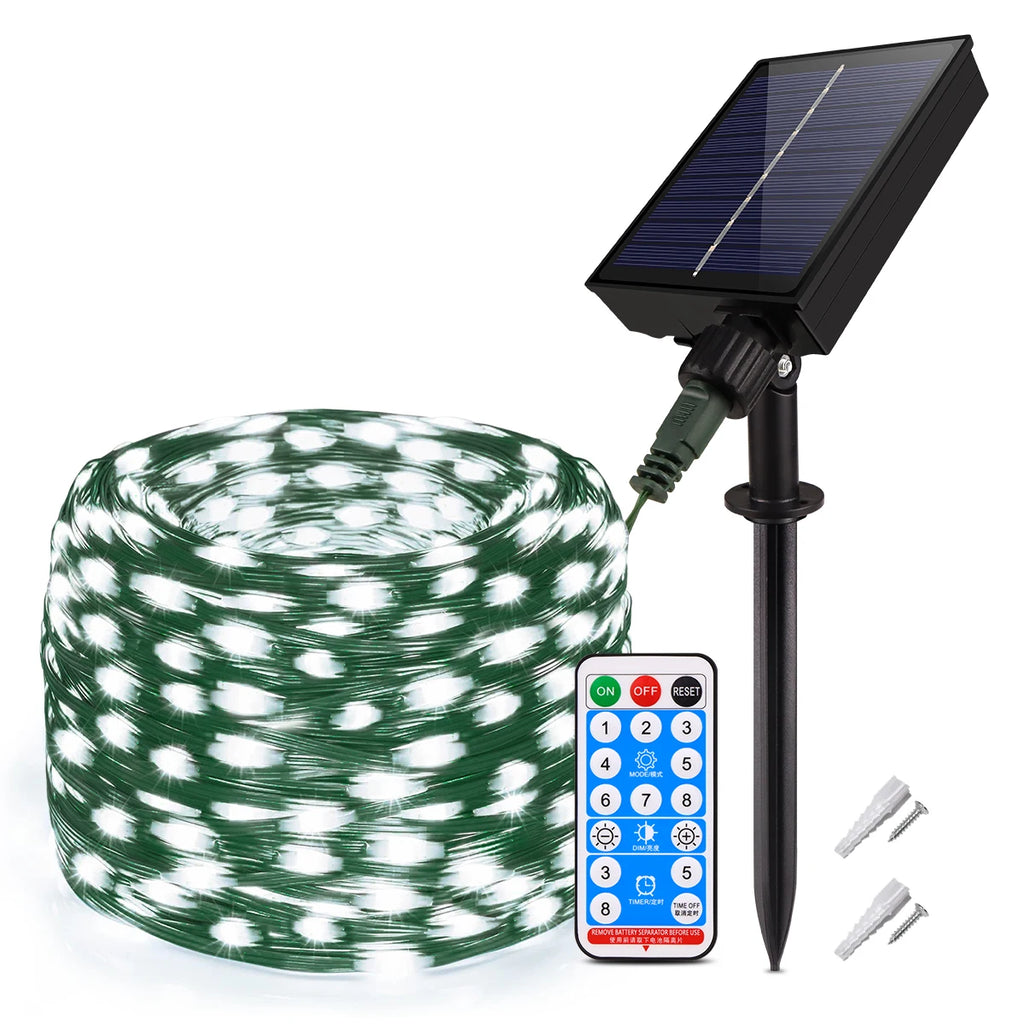 Green Environmentally Materials Outdoor LED Solar Lawn Lamp 10/20/50/100m Fairy Garden Lights For Squares Parks Christmas Decor