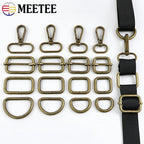 5/10Pcs 20-38mm Bronze Metal Buckles O D Ring Buckle Swivel Lobster Clasp Backpack Carabiner Clips Webbing Strap Adjuster Slider