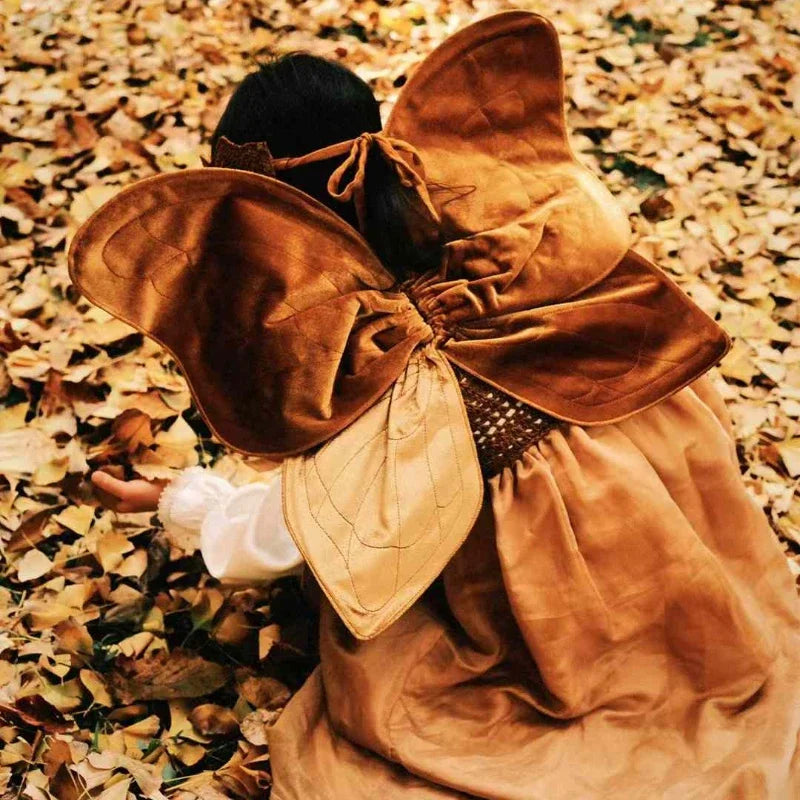 Vintage Velvet Butterfly Wings Forest Photography Props for Children's Birthday and Christmas Celebration