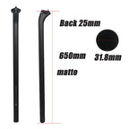 3K Carbon Bike Seatpost 31.8/33.9/34.9mm 550/600/650mm Matte, Front/Back