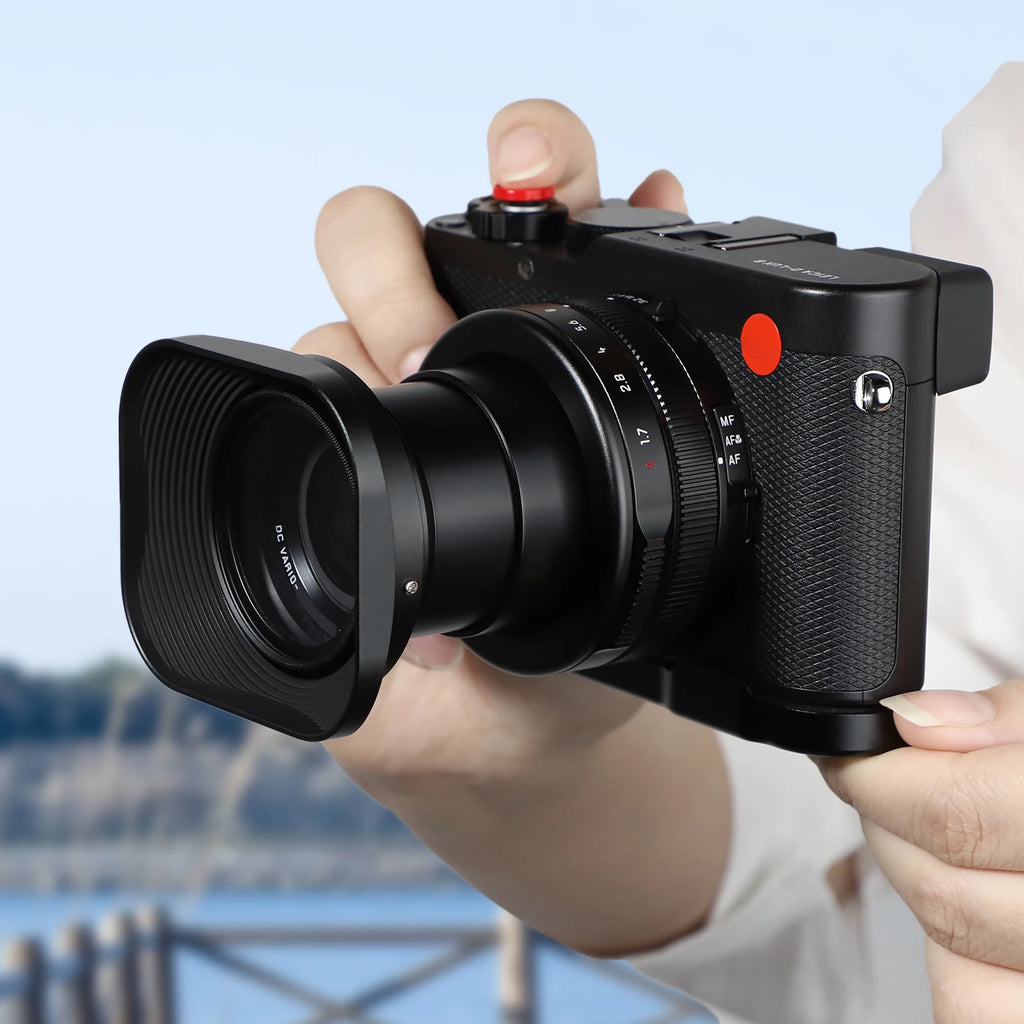Haoge 43mm Universal Square Metal Screw-in Mount Lens Hood Shade for Leica D-LUX 8 dlux8  Camera