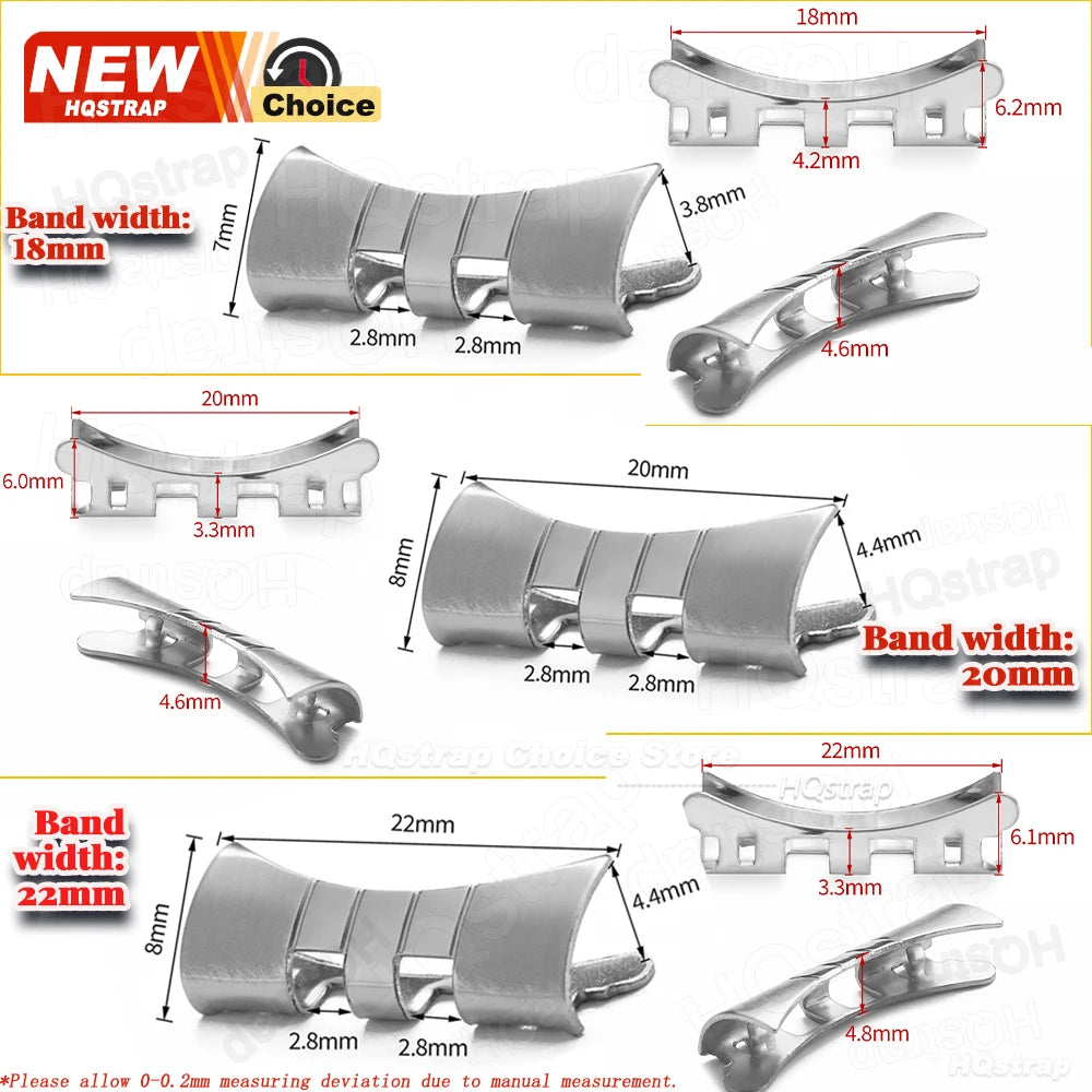 For Seiko Watch Band 22mm 20mm 18mm Strap for Jubilee Replacement Bracelet Curved End Stainless Steel Watchband Accessories