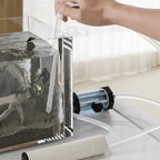 USB Powered Aquarium Water Changer 280GPH Electric Fish Tank Feces Suction Pump with Extension Tube Detachable