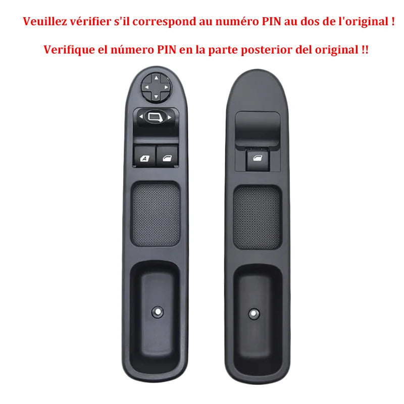6554QC 6490HQ 2PCS Driver Side Passenger Side Window Control Switch For Peugeot 207 2007-2015 6554HJ 6554.QC