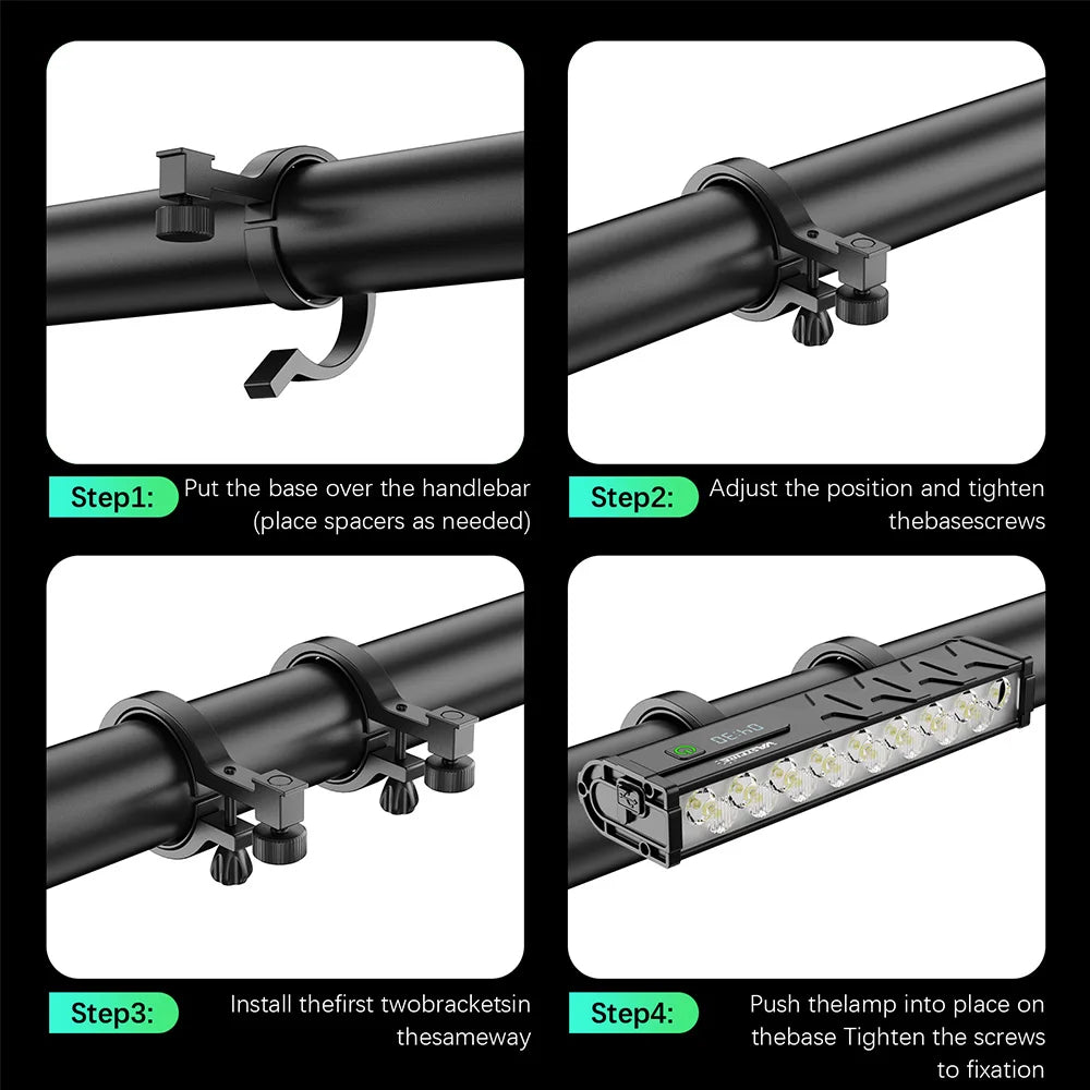 17LEDS Bicycle Lights Front High Lumen Bike Light 10000mAh Power Bank Flashlight USB Charging MTB Road Cycling Lamp Accessorie