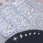 180 pcs/box Shooting Star Metal Rivets Nail Art Accessories 3D Awn Star Rhinestones For Nail Charms Jewelry Nail Art DIY Crafts