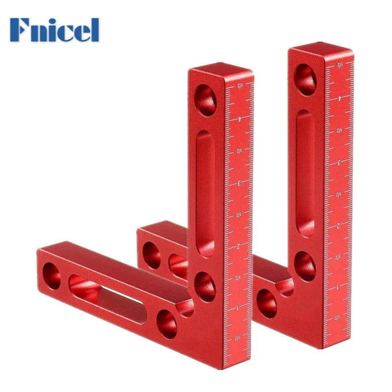 90 Degree Positioning Square Right Angle Clamp Aluminum L Block w/ Scale 120mm