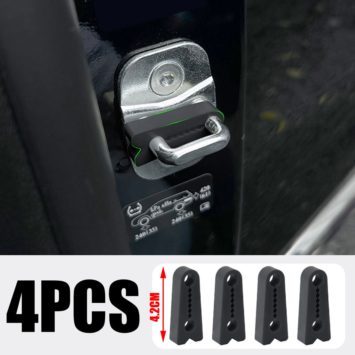 Soft Silicone Auto Door Lock Damper Buffer Pad Shock Absorber Anti Noise Soundproof Gasket Protection Sticker Accessories Kit