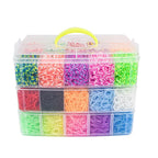 15000 Rainbow Luminous Rubber Bands Set for Children's Puzzle DIY Hand Woven Rubber Band Luminous Bracelet Loom