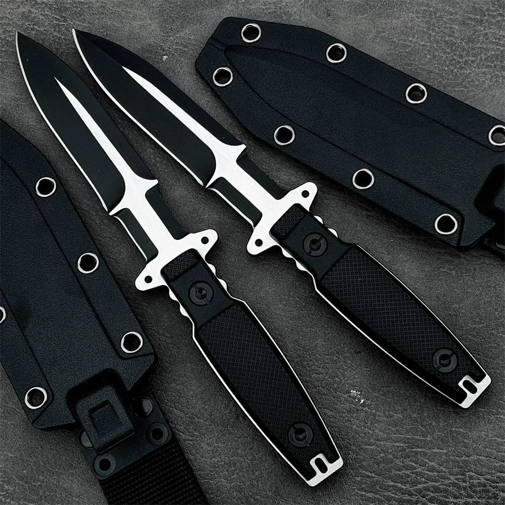 Multi-Purpose Hunting Straight Knife Full Tang Fixed Blade Knives 7Cr13Mov Steel Nylon Fiber Handle Outdoor EDC Utility Knives
