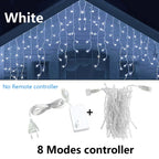 Icicle String Lights Outdoor LED Fairy Lights Garland For New Year Party Wedding Garden Terrace Christmas Decoration Lamps