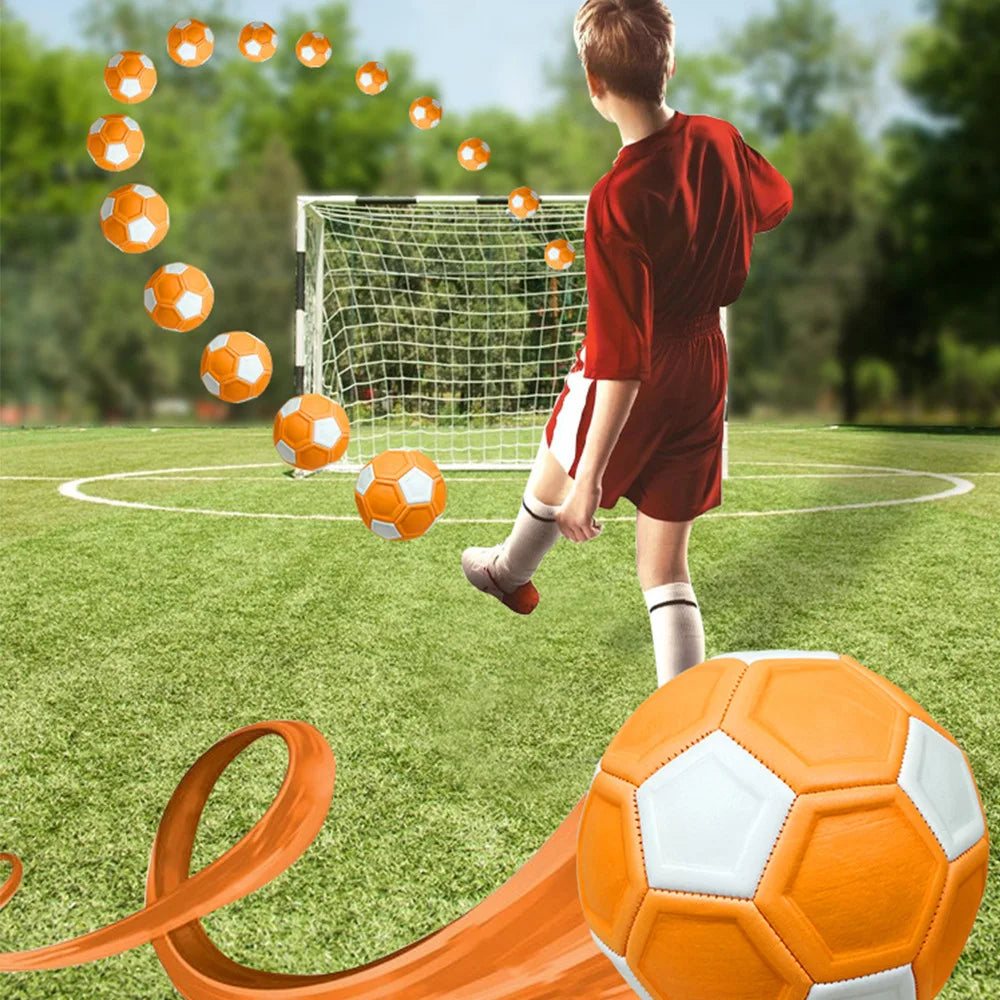 Portable Curve Football Training Ball Reusable Toy for Indoor/Outdoor Games, Size 3/4/5
