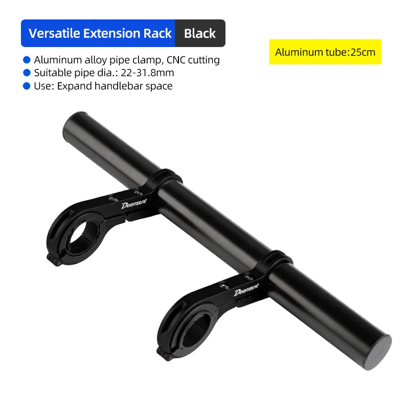 10/20/25/30cm Bicycle Handlebar Extended Bracket Bike Headlight Mount Bar Computer Holder Lamp Support Rack Alloy Fiber Stand