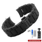 Rubber Clad Steel Watch Strap for Armani Ar5889 5890 5905 5920 Waterproof Silicone Watch Band Accessories 20mm 23mm Wrist Strap