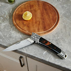 Stainless Steel Resin Handle EDC Folding Pocket Knife Exquisite Gift Fruit Knife Portable Lightweight Outdoor Camping Daily Use