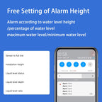 Ultrasonic Wireless Mobile App Detector Water Fuel Oil Liquid Level Sensor Alarm Indicator Remote Tank Monitor TLC2206