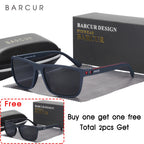 BARCUR Design TR90 Sunglasses Men Polarized Light Weight Sports Sun Glasses Women Eyewear Accessory Oculos UVAB Protection