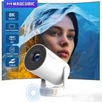 Magcubic 8K HY300 Pro + Projector Built in 5W Speaker 1280*720P Android 14 8000 Lumens Wifi6 BT5.4 Outdoor Portable Projector