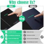 14.3-Inch Folding LCD Handwriting Writing Tablet with Split Screen, Erasable Electronic Drawing Board and Note Book