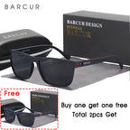 BARCUR Design TR90 Sunglasses Men Polarized Light Weight Sports Sun Glasses Women Eyewear Accessory Oculos UVAB Protection