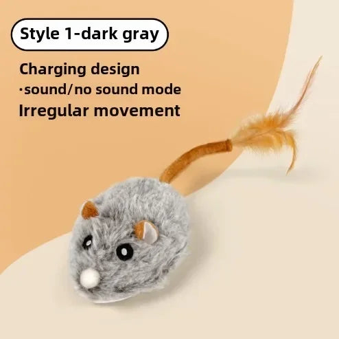 Mouse 1Pc Funny Lifelike Plush Mouse Running Rat Toy for Cats Dogs Tail Mouse Pets Kids Random Color Cat Accessories Toys Mice