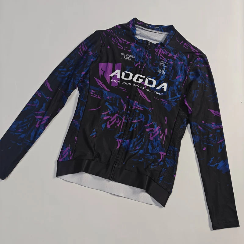 AOGDA Men's Aero Cycling Jersey Fast Dry Breathable Bike Shirt, Short/Long Sleeve