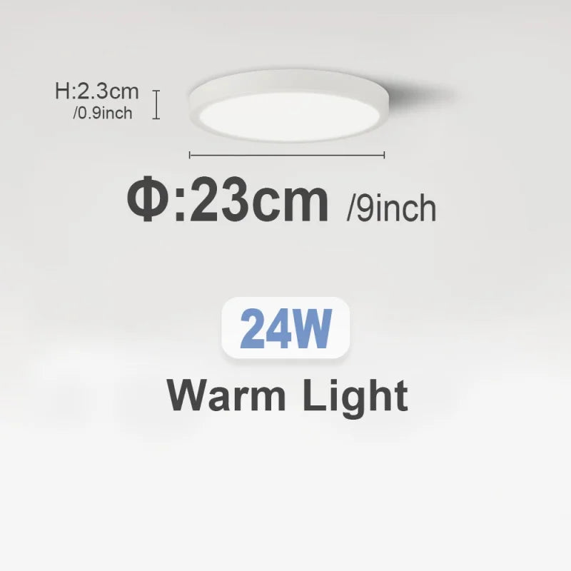 Ultra-Thin LED Ceiling Lamp Chandelier 23/30cm with Remote Control for Home Decor Lighting in Living Room Bedroom Kitchen