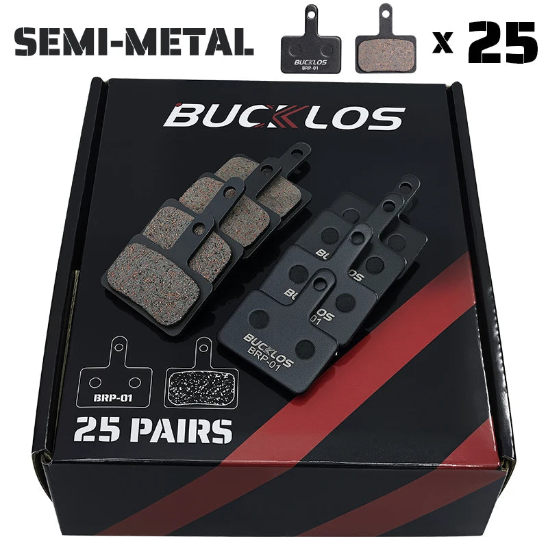 25 Pairs BUCKLOS BRP-01 Disc Brake Pads Ceramic Resin MTB Hydraulic Brake Pads Durable Bicycle Brake Pad for SHIMANO B01S B05S