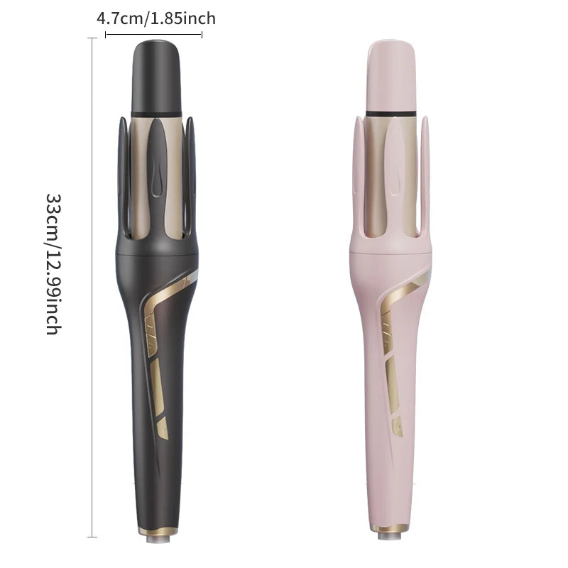 SoftAura Automatic Curling Iron 32mm Large Barrel Big Wave Styling Tool Damage Free Hair Long Lasting Curls Home Travel Use