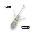 Satellite surf sinker fishing weights 10pcs saltwater sand spider long tail, 80-150g