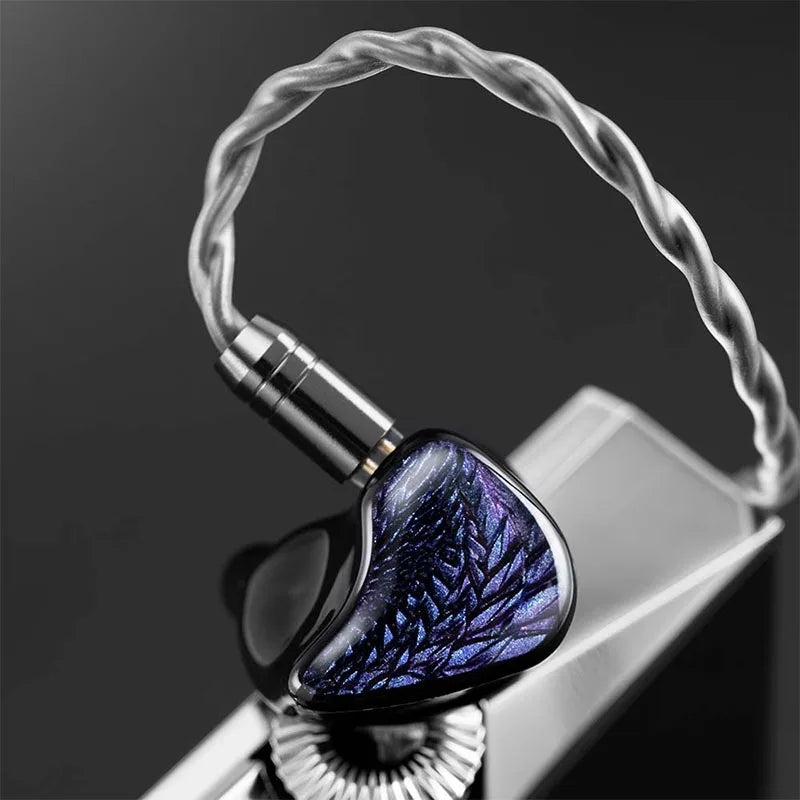 Kinera Celest Wyvern Black Dragon in-Ear Earphones, 10mm LCP Dynamic Driver, Mic
