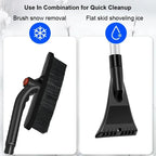Extendable Snow Brush Ice Scraper Detachable Windshield Tool, Black