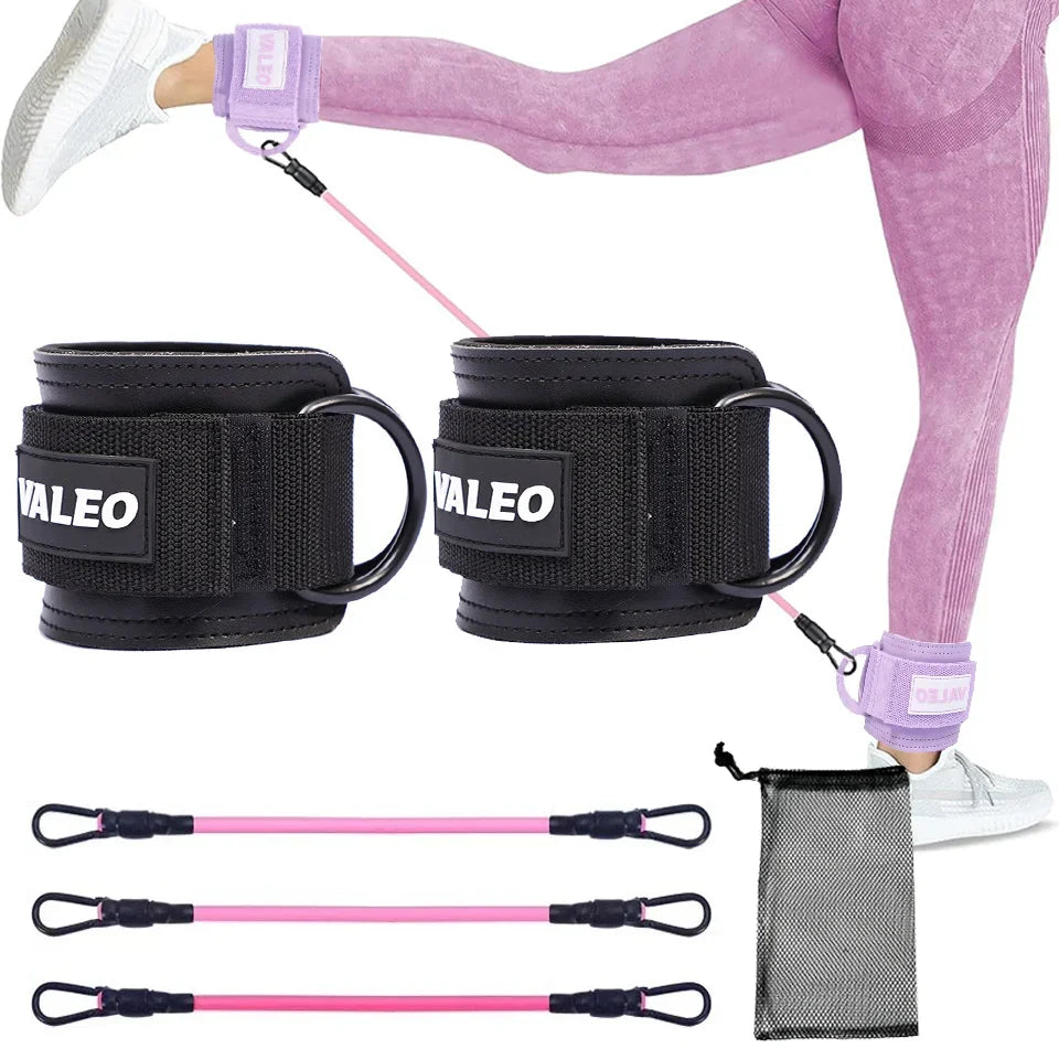Yoga Exercise Tools Fitness Ankle Buckles Stretchy Leg Bands Resistance Bands Leg And Hip Trainer Adjustable Foot Support Sleeve