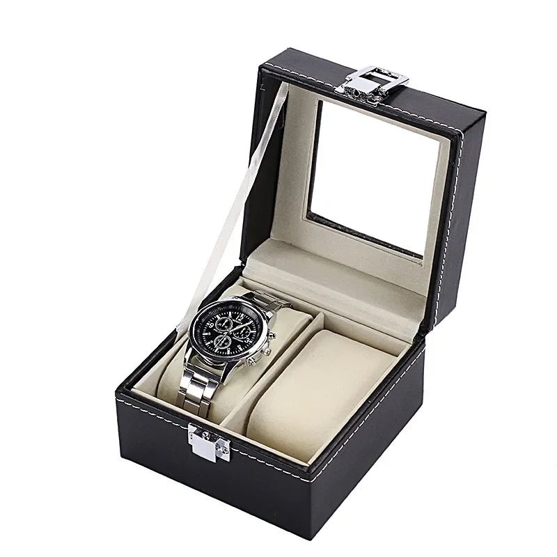 Watch Boxes 2/3/4/5/6/8/10/12 Girds Cases Storage Boxes Watch Organizer Case PU Leather Watch Display Jewelry Box For Best Gifts