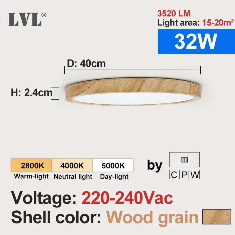 Wood grain-32W / changeable