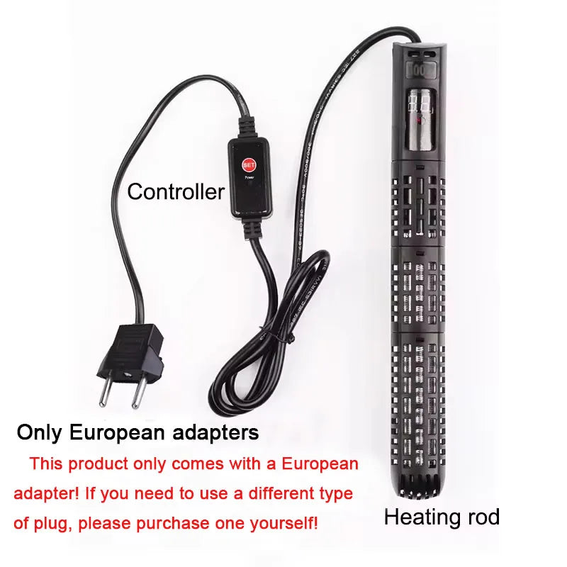 Aquarium Submersible Heater Fish Tank Water Heating Rod Constant Aquarium Thermostat Temperature Control 220V 50-500w EU adapter
